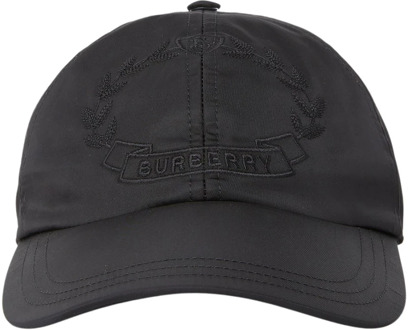 Burberry Nylon Oak Leaf Crest Baseball Cap Burberry , Black , Heren - S