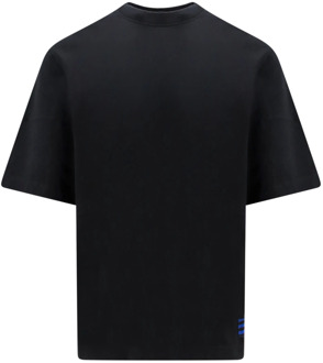 Burberry Organisch Katoenen Crew-neck T-Shirt Burberry , Black , Heren - L,S