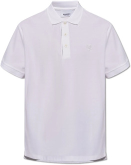 Burberry Polo shirt met logo Burberry , White , Heren - Xl,L,Xs
