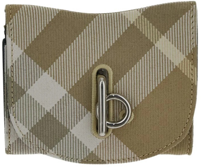 Burberry Polyester Check Wallet Burberry , Beige , Dames - ONE Size