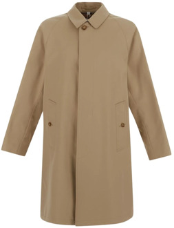Burberry Single-Breasted Coats Burberry , Beige , Heren - Xl,L