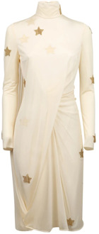 Burberry Sterrenpatroon jurk Burberry , White , Dames - 2XS