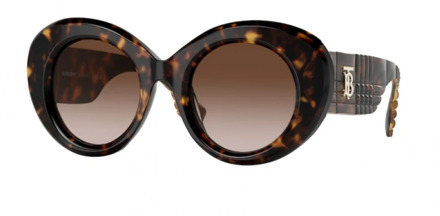 Burberry Stijlvolle zonnebril voor vrouwen - Be4370U Burberry , Brown , Dames - 49 MM