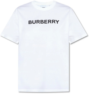 Burberry T-shirt met logoprint Burberry , White , Dames - Xl,M,S,Xs,2Xs,3Xs