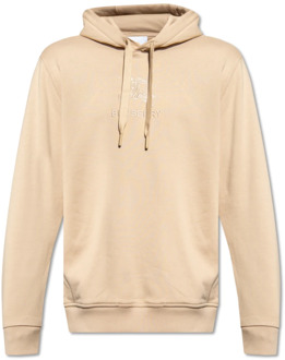 Burberry Tidan hoodie met logo Burberry , Beige , Heren - 2Xl,Xl,L,M,S