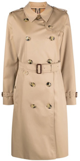 Burberry Trench Coats Burberry , Beige , Dames - 3Xs,4Xs
