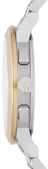Burberry Tweekleurig Chronograaf Unisex Horloge BU9751 Zilver en goud