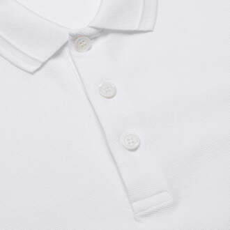 Burberry Wit poloshirt met Burberry-monogramborduursel - maat XS