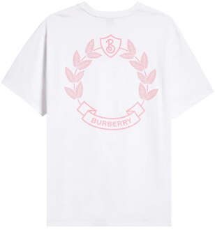 Burberry Wit T-shirt Met Burberry-logo Op De Achterkant - maat S