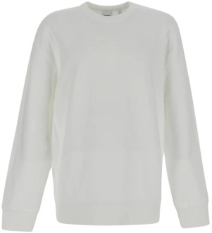 Burberry Witte Katoenen Sweatshirt met Lange Mouwen Burberry , White , Heren