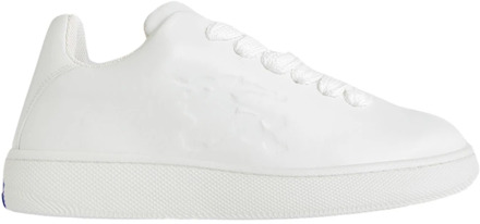 Burberry Witte Leren Box Sneakers Burberry , White , Heren - 41 Eu,45 Eu,43 Eu,40 Eu,42 Eu,44 EU