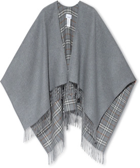Burberry Wollen poncho Burberry , Gray , Dames - ONE Size