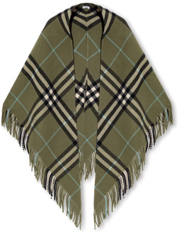 Burberry Wollen sjaal met franjes Burberry , Green , Dames - ONE Size