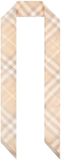 Burberry Zijden sjaal Burberry , Beige , Dames - ONE Size