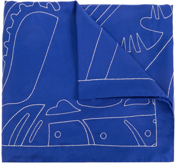 Burberry Zijden sjaal Burberry , Blue , Unisex - ONE Size