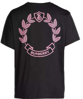 Burberry Zwart T-shirt met Burberry-logo op de achterkant - maat