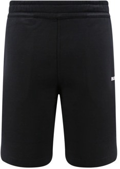 Burberry Zwarte Katoenen Shorts met Elastische Tailleband Burberry , Black , Heren - 2Xl,Xl,L,M,S
