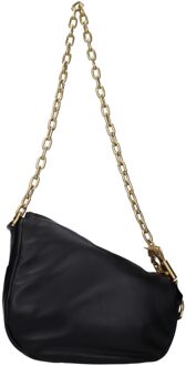 Burberry Zwarte Leren Schoudertas