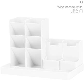 Bureau Accessoires Organizer Penhouder Potlood Pot Opbergdoos Desktop Organizer Stand Voor Pennen Case Kantoorbenodigdheden Organisatoren wit