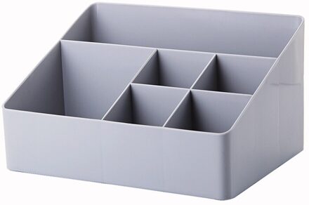 Bureau Briefpapier Organisator Case Grote Capaciteit Lichtgewicht Cosmetische Opbergdoos Borstel Lippenstift Sieraden Organizer Houder grijs blauw