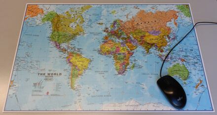 Bureau Onderlegger - Muismat Mousepad world | Maps International