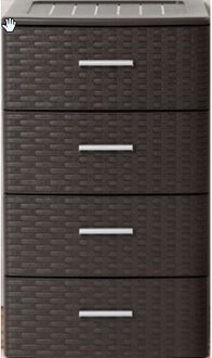 Bureau organizer - 4 lades - rotan bruin - 39 x 36 x 61 cm - Ladeblok