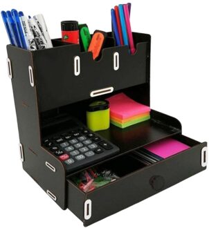 Bureau Set Organizer Office Desktop Organizer Documenten Hout 5 Afleveringen Pen Houder Proberen Bestand Briefpapier Houder Bureau Set