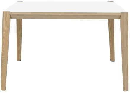Bureau tafel Absolu 140 cm breed in wit met eiken Eiken,Wit
