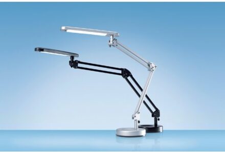 Bureaulamp Hansa led 4stars zilvergrijs Wit