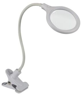 Bureaulamp met klem en vergrootglas LED 6 W wit