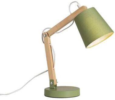 Bureaulamp Olaf - groen - 40xØ14cm - Leen Bakker