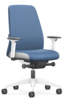 bureaustoel, model every is1, interior edition, kleur azuur blauw