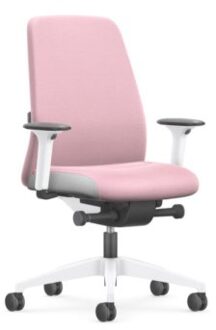 bureaustoel, model every is1, interior edition, kleur licht roze