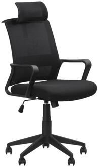 Bureaustoel Oslo - Stof - Zwart - 67x60x126 Cm