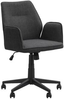 Bureaustoel Raffy - Antraciet - Stof - Grijs - 62x60x98 Cm