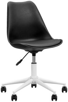 Bureaustoel Senja - Kunststof - Wit Metaal - Metaal/Kunststof - Zwart