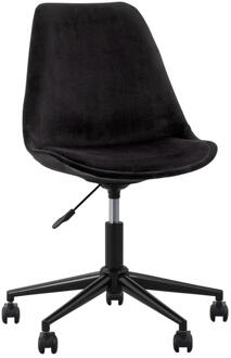 Bureaustoel Senja - - Metaal - Velvet - Zwart - 54x84x45 Cm