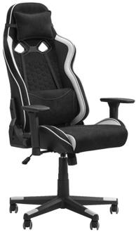 Bureaustoel Senna - /wit - Lederlook - Zwart - 60x70x134 Cm