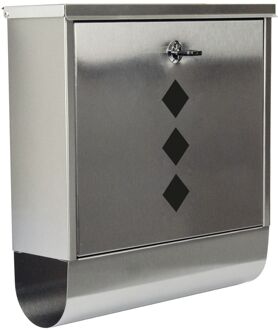 Burg Wächter Burg-wächter Wandbrievenbus Square 6200 Ni - Staal - Rvs - 30,5x31x9 Cm
