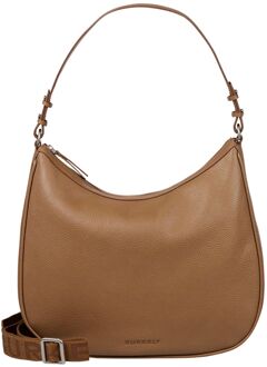 Burkely Always Ava Hobo Round taupe schoudertas dames - H 26 x B 35 x D 9 cm