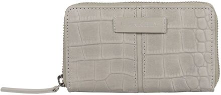 Burkely Cool Colbie Portemonnee Medium - met ritssluiting - grijs dames portemonnee - H 9 x B 14 x D 2 cm