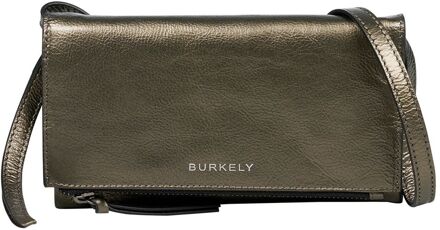 Burkely Creased Crystal Phone Bag gun metal damestas polstasje Grijs - H 12 x B 20 x D 3 cm