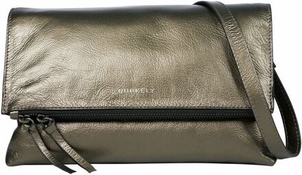 Burkely Creased Crystel Satchel Bag gun metal damestas Grijs - H 16 x B 27 x D 7.6 cm