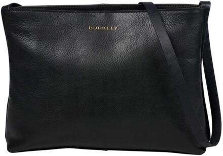 Burkely Fine Florence Crossbody Zip Bag black handtas dames Zwart - H 19.5 x B 25 x D 5 cm