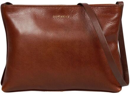 Burkely Fine Florence Crossbody Zip Bag chestnut handtas dames Bruin - H 19.5 x B 25 x D 5 cm