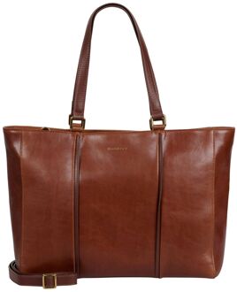 Burkely Fine Florence Laptop Werktas - 13.3" laptopvak - chestnut schoudertas dames Bruin - H 29 x B 35,5 x D 9,5 cm