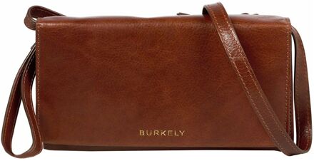 Burkely Fine Florence Phonebag chestnut crossbody dames polstasje Bruin - H 12.5 x B 20 x D 3.5 cm