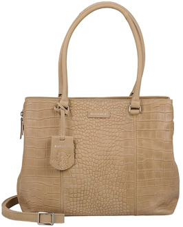 Burkely Klassieke leren tas Burkely , Beige , Dames - ONE Size