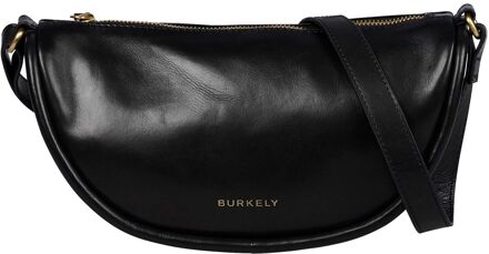 Burkely Vintage Veda Crossover Bag black crossbody dames Zwart - H 14 x B 26 x D 10 cm