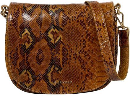 Burkely Vintage Veda Satchel Bag python damestas Bruin - H 18 x B 22 x D 9 cm